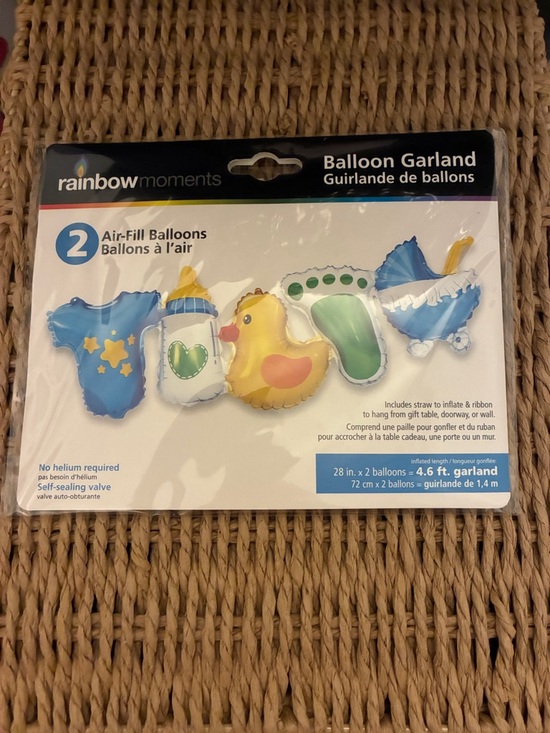 rainbow moments Other - Blue Baby Shower Balloon Garland